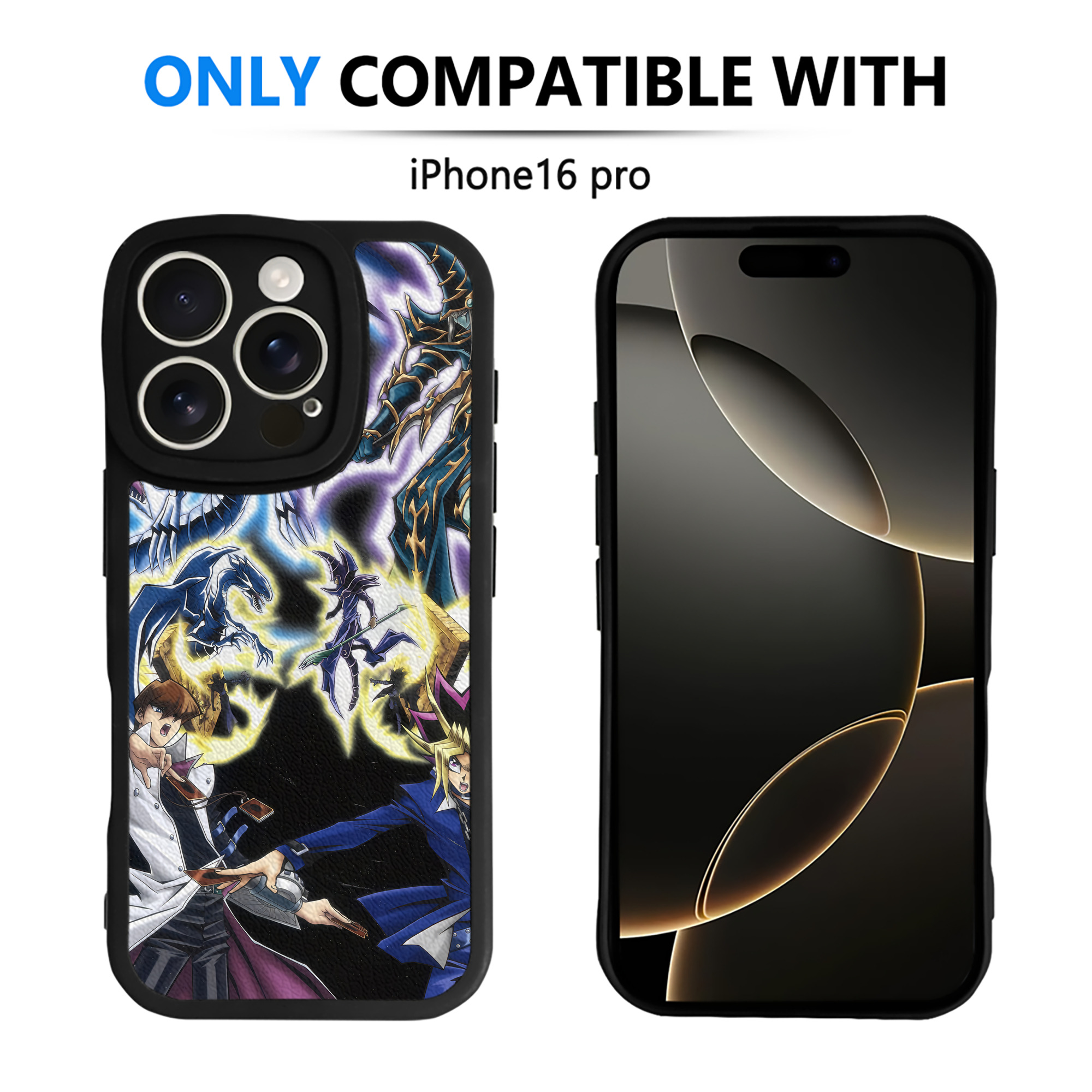 （画像用） 遊☆戯☆王 Yu-Gi-Oh! 【iPhone 16シリーズ対応】シリコンスマホケース（レザー調） 材質：シリコン